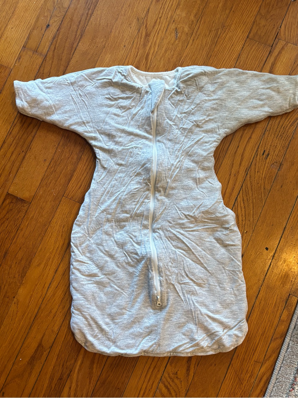 Light Gray Kids Sleep Sack With Front Zipper